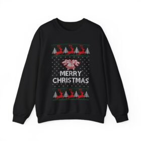 🎄🎅 Merry Christmas Unisex Sweatshirt – Classic Cheer in Ugly Sweater Style