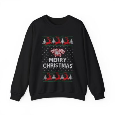 🎄🎅 Merry Christmas Unisex Sweatshirt – Classic Cheer in Ugly Sweater Style