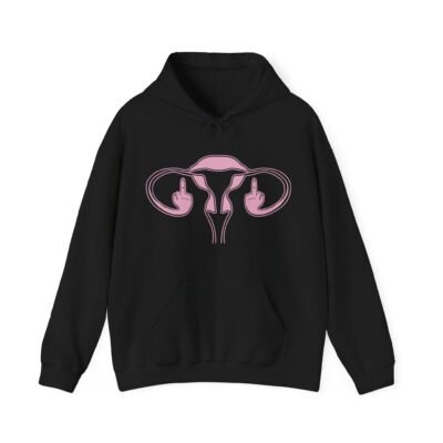 🖕🩷 Ovaries with Middle Fingers Unisex Hoodie – Fierce, Loud, and Unapologetically You