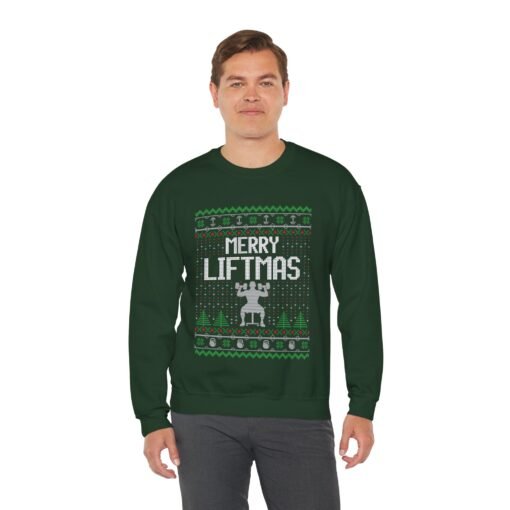 💪🎄 Merry Liftmas Unisex Sweatshirt – Flex Those Festive Gains - Image 6