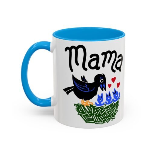 ☕ Mama Bird Color Accent Mug – Love From Above - Image 28
