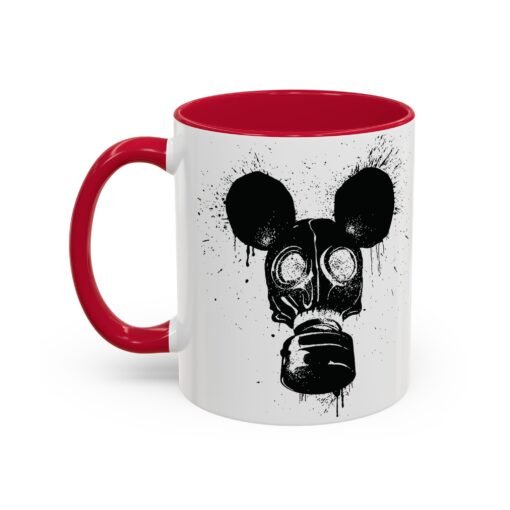 🐭☣️ Gas Mask Mouse Accent Mug – Sip with a Side of Strange - Image 5