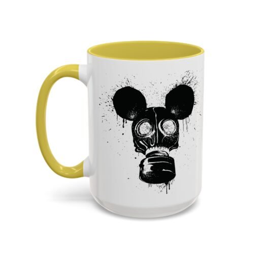 🐭☣️ Gas Mask Mouse Accent Mug – Sip with a Side of Strange - Image 92