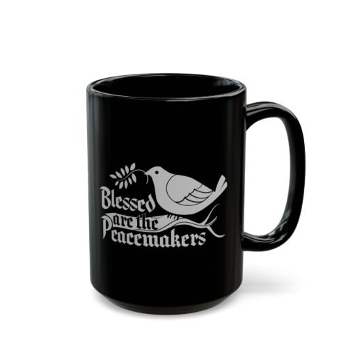 ☕ Blessed Are The Peacemakers Black Mug – Sip with a Spirit of Peace - Image 11