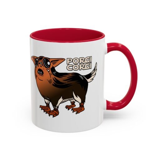 ☕🐶🐧✨ Porgi Corgi Color Accent Mug – Sip with Galactic Cuteness - Image 42