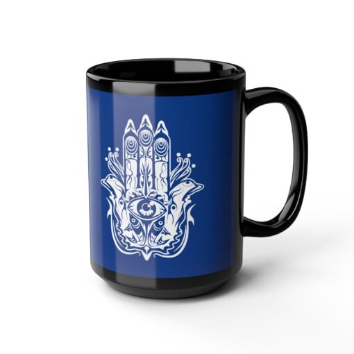 ☕🖐️✨ Hamsa Black Mug – Sip with Protection and Peace - Image 12