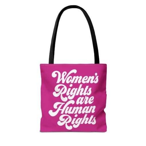 ✊💜 Women's Rights Are Human Rights Tote Bag – Equality On Your Shoulder - Image 2