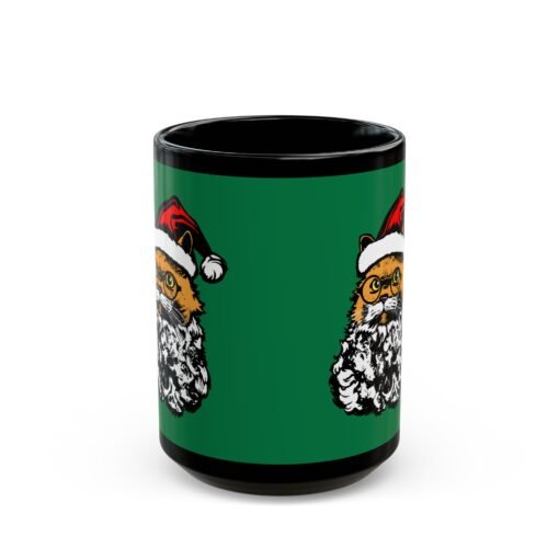🎅🐱 Santa Claws Black Mug – Meowy and Bright - Image 9