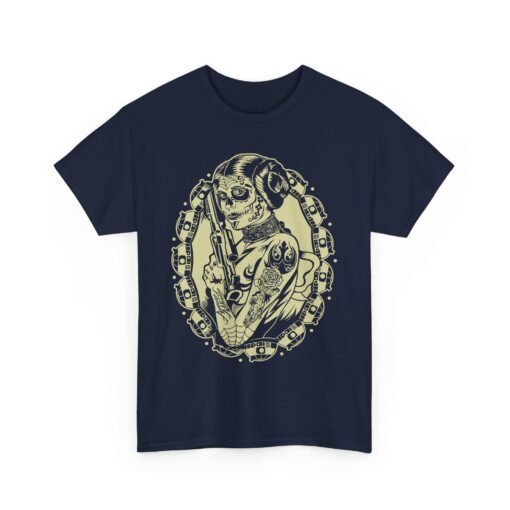 🌹💀 Tattooed Sugar Skull Leia Unisex T-Shirt – Rebel Royalty with a Bold Twist - Image 17