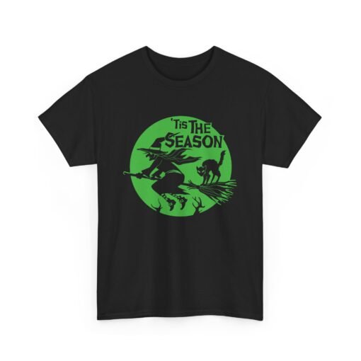 🌕🧹 ’Tis the Season Unisex T-Shirt – Full Moon, Flying Broom, Pure Magic