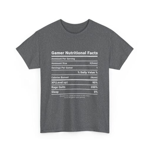 🎮 Gamer Nutrition Facts Unisex T-Shirt – Powered by Snacks, Skill & Respawns - Image 14
