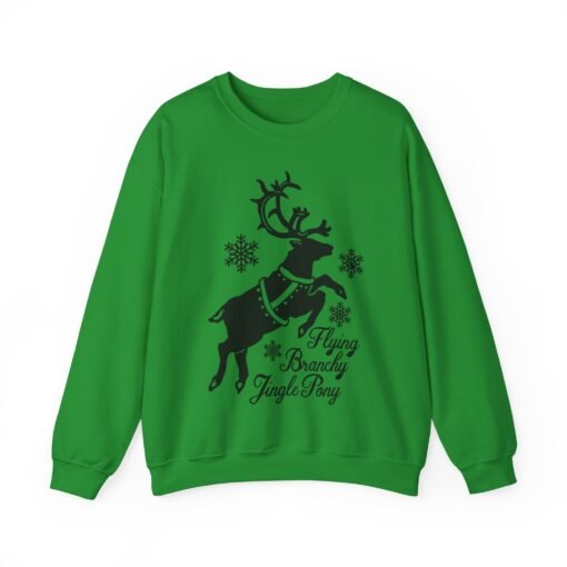 🦌✨ Flying Branchy Jingle Pony Unisex Sweatshirt – Absurdly Festive & Proud of It - Image 13