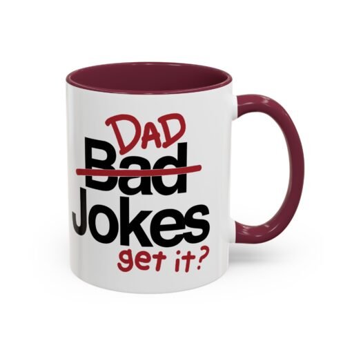 ☕ Dad Jokes Color Accent Mug – Get It? You Will. - Image 6