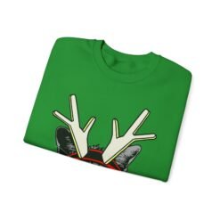 Alternative view of 😺🦌 Rudolph Catmas Unisex Sweatshirt – Feline Festive, Reindeer Ready
