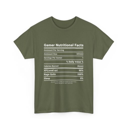 🎮 Gamer Nutrition Facts Unisex T-Shirt – Powered by Snacks, Skill & Respawns - Image 11