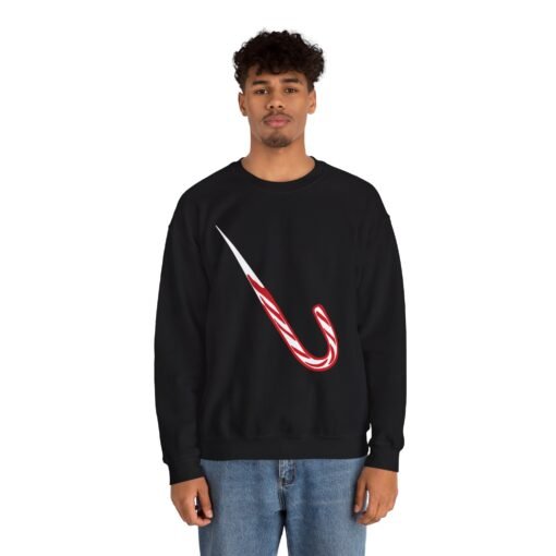🍭🔪 Candy Cane Shiv Unisex Sweatshirt – Sweet, Sharp & Seriously Festive - Image 5