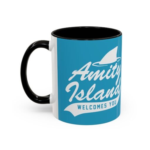 🦈 Amity Island Color Accent Mug – Welcomes You (and the Shark) - Image 8