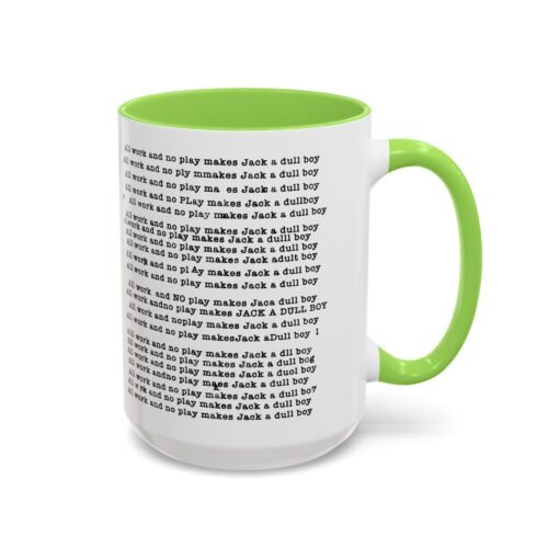 ☕ All Work and No Play Color Accent Mug – A Sip of Madness - Image 70