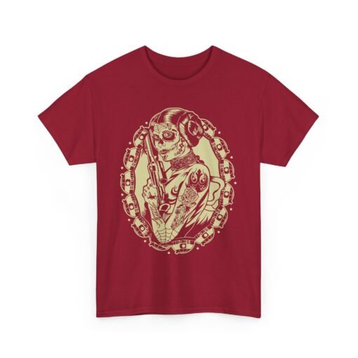 🌹💀 Tattooed Sugar Skull Leia Unisex T-Shirt – Rebel Royalty with a Bold Twist - Image 20