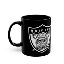 Alternative view of ☕🏈🔥 Tusken “Raiders” Black Mug – Intergalactic Grit, Silver & Black Style