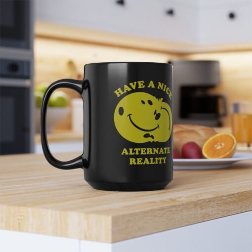 ☕🌀😊 Alternate Reality Black Mug – Sip from the Strange Side - Image 13
