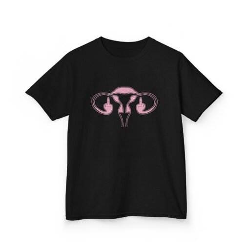 🩷 Ovaries with Middle Fingers Kids' T-Shirt – Bold Style with a Playful Twist
