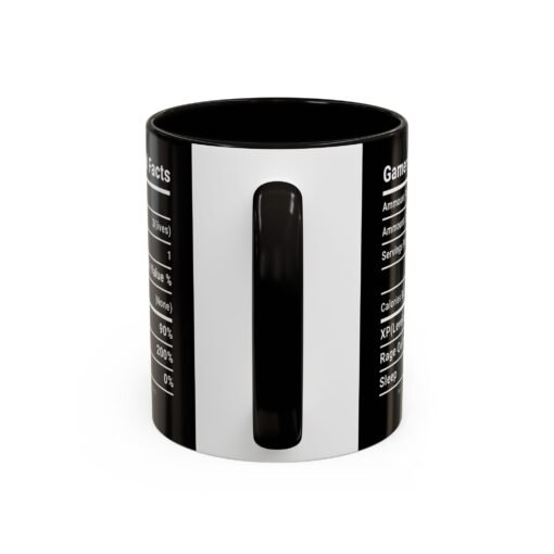 ☕🎮 Gamer Nutrition Facts Color Accent Mug – Fuel for Every Respawn - Image 7
