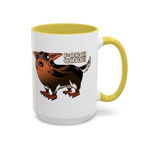 ☕🐶🐧✨ Porgi Corgi Color Accent Mug – Sip with Galactic Cuteness - Image 90
