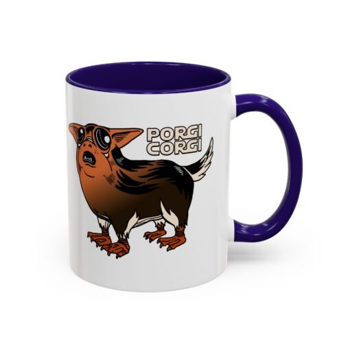 ☕🐶🐧✨ Porgi Corgi Color Accent Mug – Sip with Galactic Cuteness - Image 6