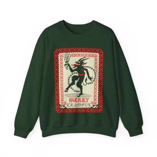 🎄👹 Merry Krampus Unisex Sweatshirt – Cozy, Creepy, Claus’s Worst Nightmare - Image 11
