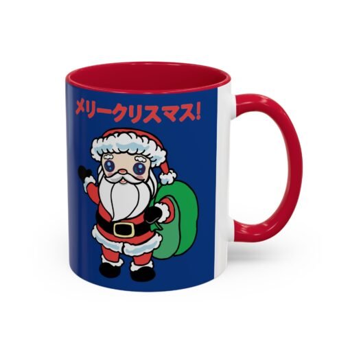 ☕ Kawaii Santa Color Accent Mug – メリークリスマス with Every Sip - Image 3