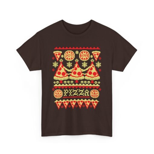 🍕🎄 Pizza Party Ugly Christmas Sweater T-Shirt – Extra Cheese, Please! - Image 13