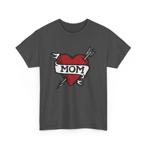 💘 Retro Mom Heart Unisex T-Shirt – Classic Ink, Eternal Love - Image 15