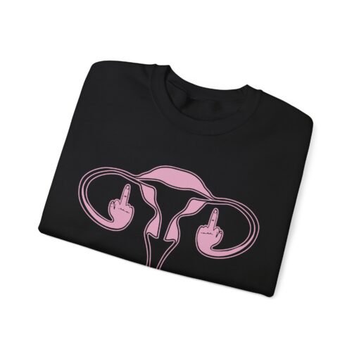 🖕🩷 Ovaries with Middle Fingers Unisex Sweatshirt – Warm, Bold, and Unapologetically Defiant - Image 2