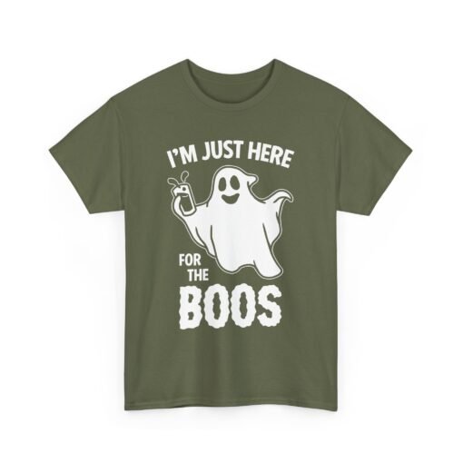 👻🍻 I'm Just Here for the Boos Unisex T-Shirt – Spooky Spirits Welcome - Image 13