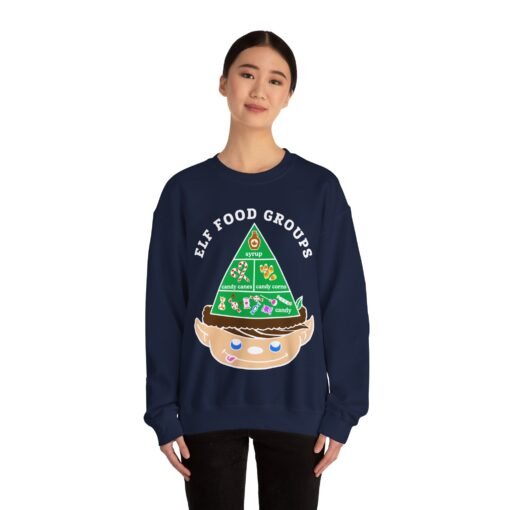 🍬 Elf Food Groups Unisex Sweatshirt – Warm, Whimsical, and Loaded with Sugar - Image 4