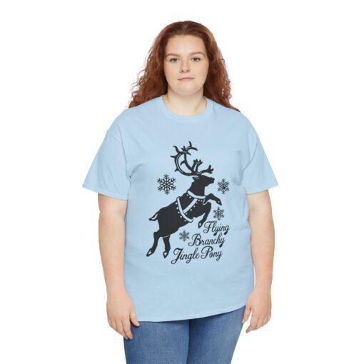 🦌✨ Flying Branchy Jingle Pony Unisex T-Shirt – Reindeer Ridiculousness at Its Finest - Image 5