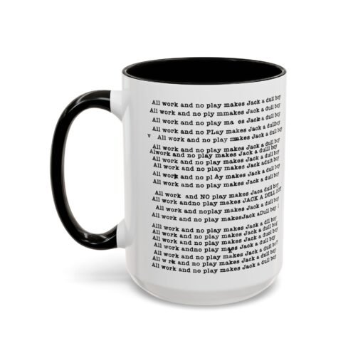 ☕ All Work and No Play Color Accent Mug – A Sip of Madness - Image 52