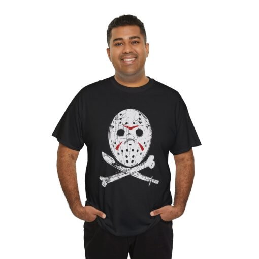 🏴‍☠️🔪 Camp Slasher Unisex T-Shirt – The Jolly Roger of Horror - Image 5