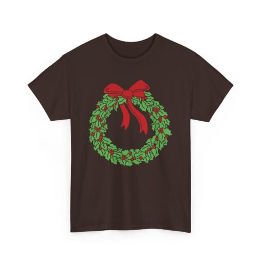 🎄 Holiday Wreath Unisex T-Shirt – Classic Cheer, Comfy Style - Image 11
