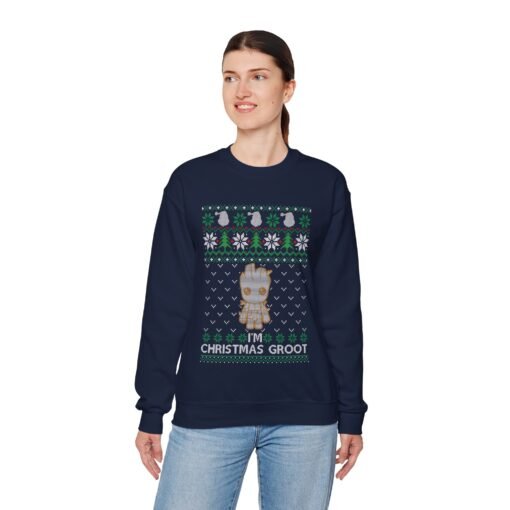 🌱🎄 Merry Grootmas Ugly Christmas Sweatshirt – Deck the Halls with Tiny Tree Joy - Image 9