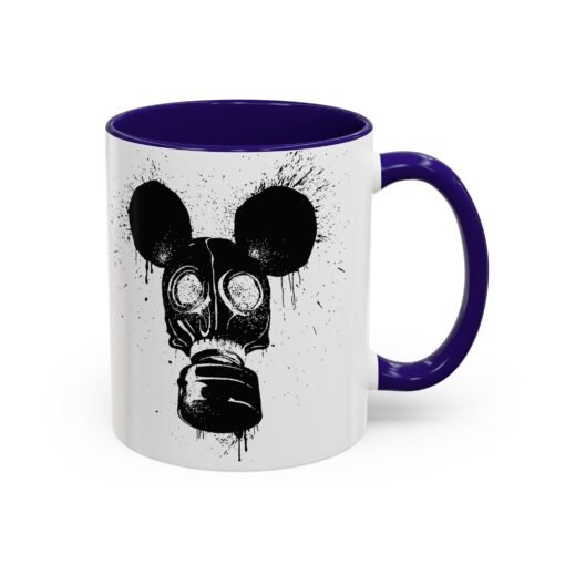 🐭☣️ Gas Mask Mouse Accent Mug – Sip with a Side of Strange - Image 14