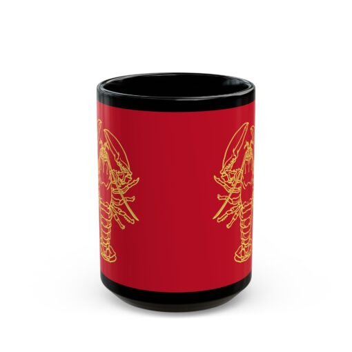 ☕ Outlined Lobster Black Mug – Sip with Coastal Cool - Image 7