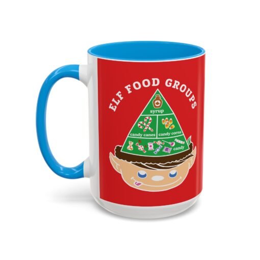 ☕🍬 Elf Food Groups Color Accent Mug – Sweet Sips from the North Pole - Image 68