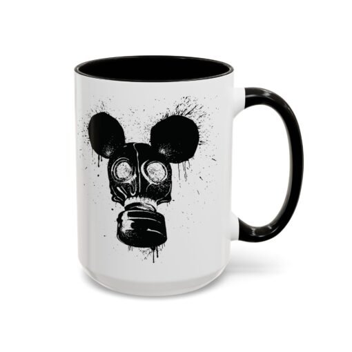 🐭☣️ Gas Mask Mouse Accent Mug – Sip with a Side of Strange - Image 50