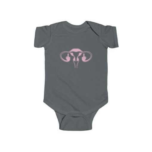 🩷 Ovaries with Middle Fingers Baby Bodysuit – Small but Mighty - Image 4