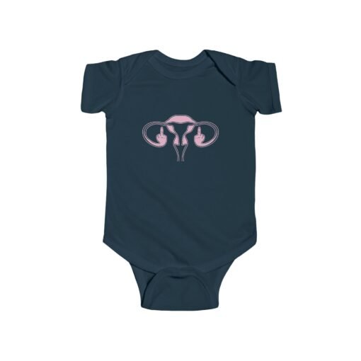 🩷 Ovaries with Middle Fingers Baby Bodysuit – Small but Mighty - Image 5