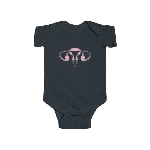 🩷 Ovaries with Middle Fingers Baby Bodysuit – Small but Mighty