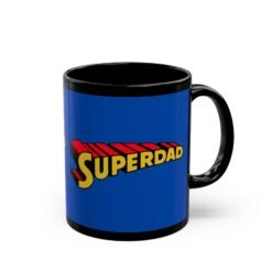 ☕🦸‍♂️💥 Superdad Black Mug – Fuel for the Everyday Hero