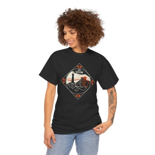 🔥 Mount Doom & Eye of Sauron Unisex T-Shirt – Dark Style, Epic Power - Image 2